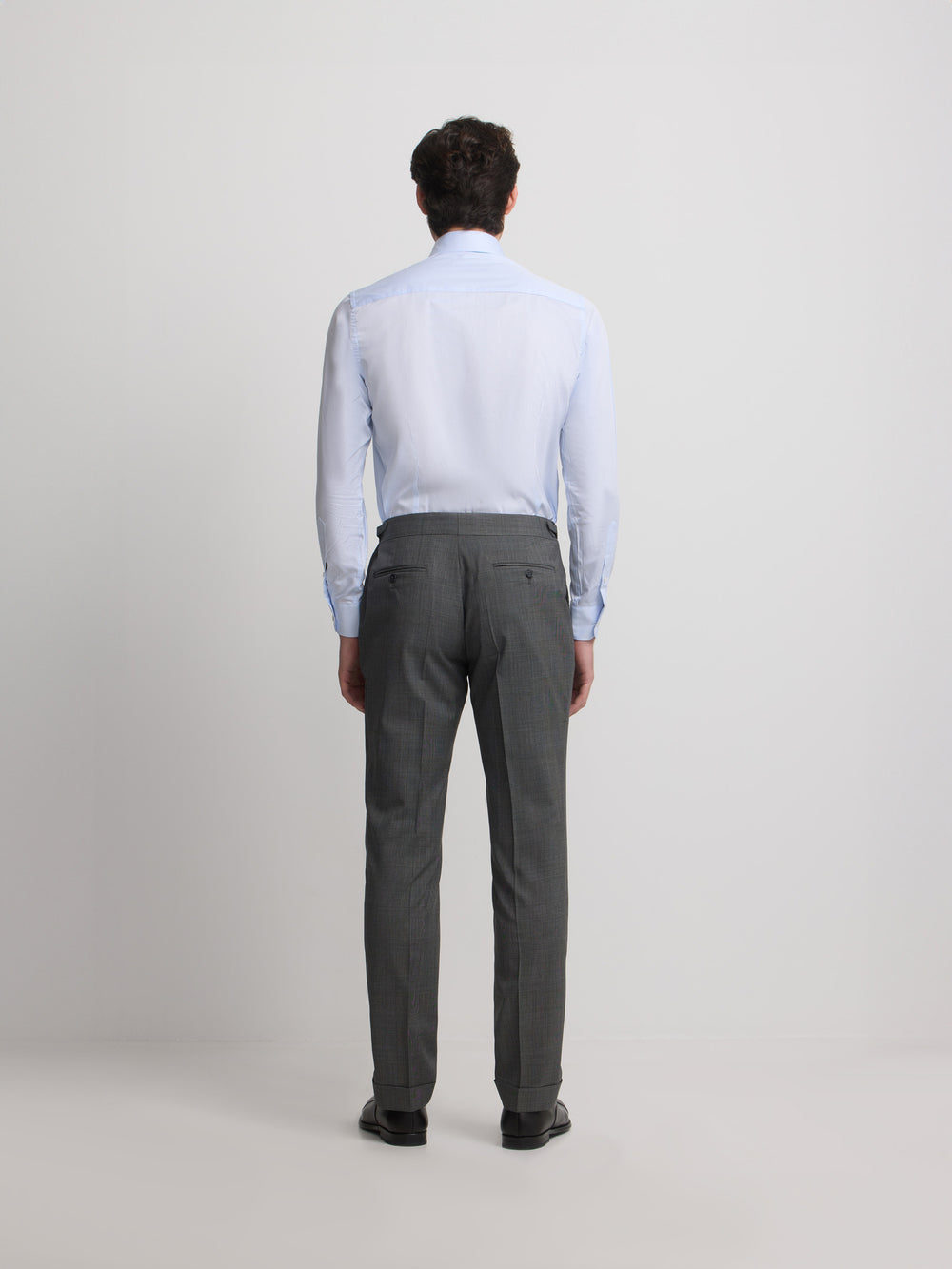 Pantalon traje clasico principe de gales gris