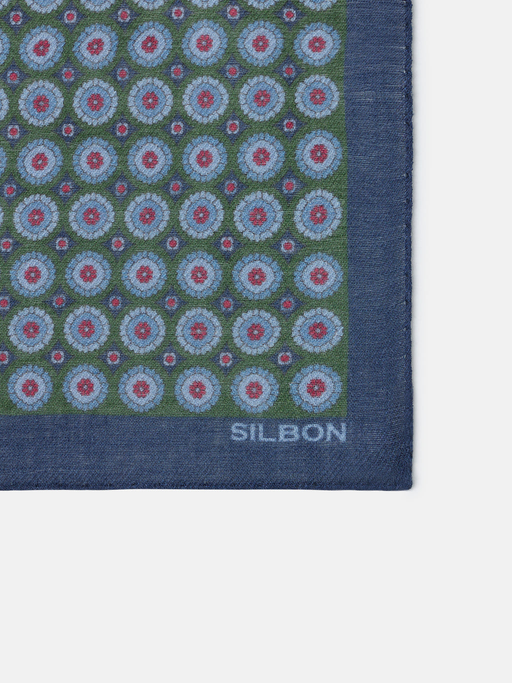 Pañuelo geometrico floral verde