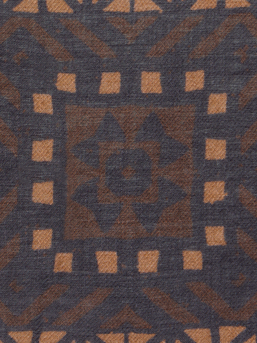 Pañuelo motivos etnicos marron