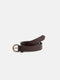 Leather belt with contrasting thread