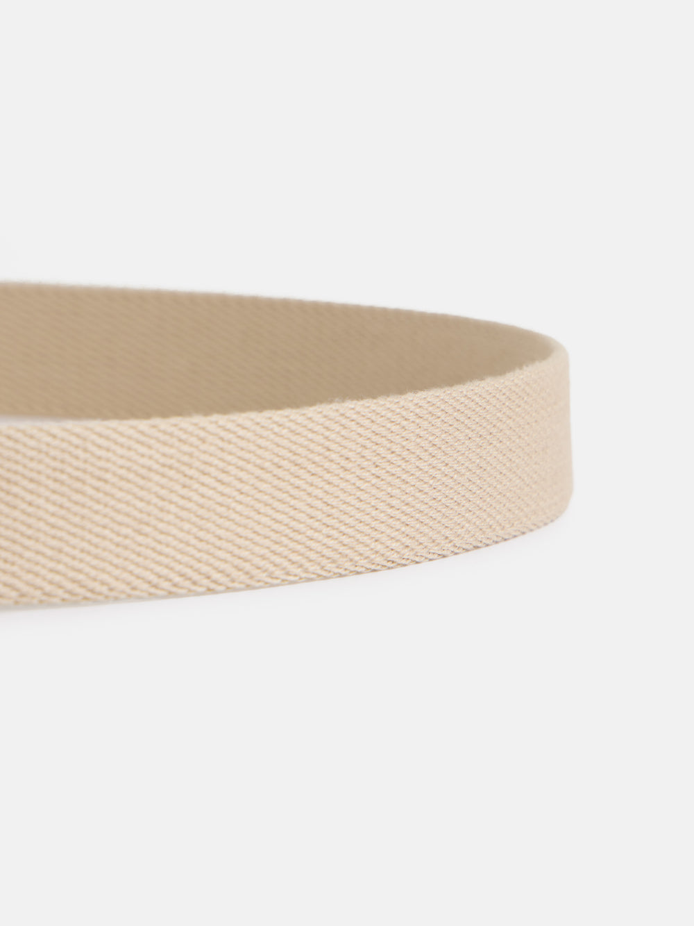 Beige canvas leather belt