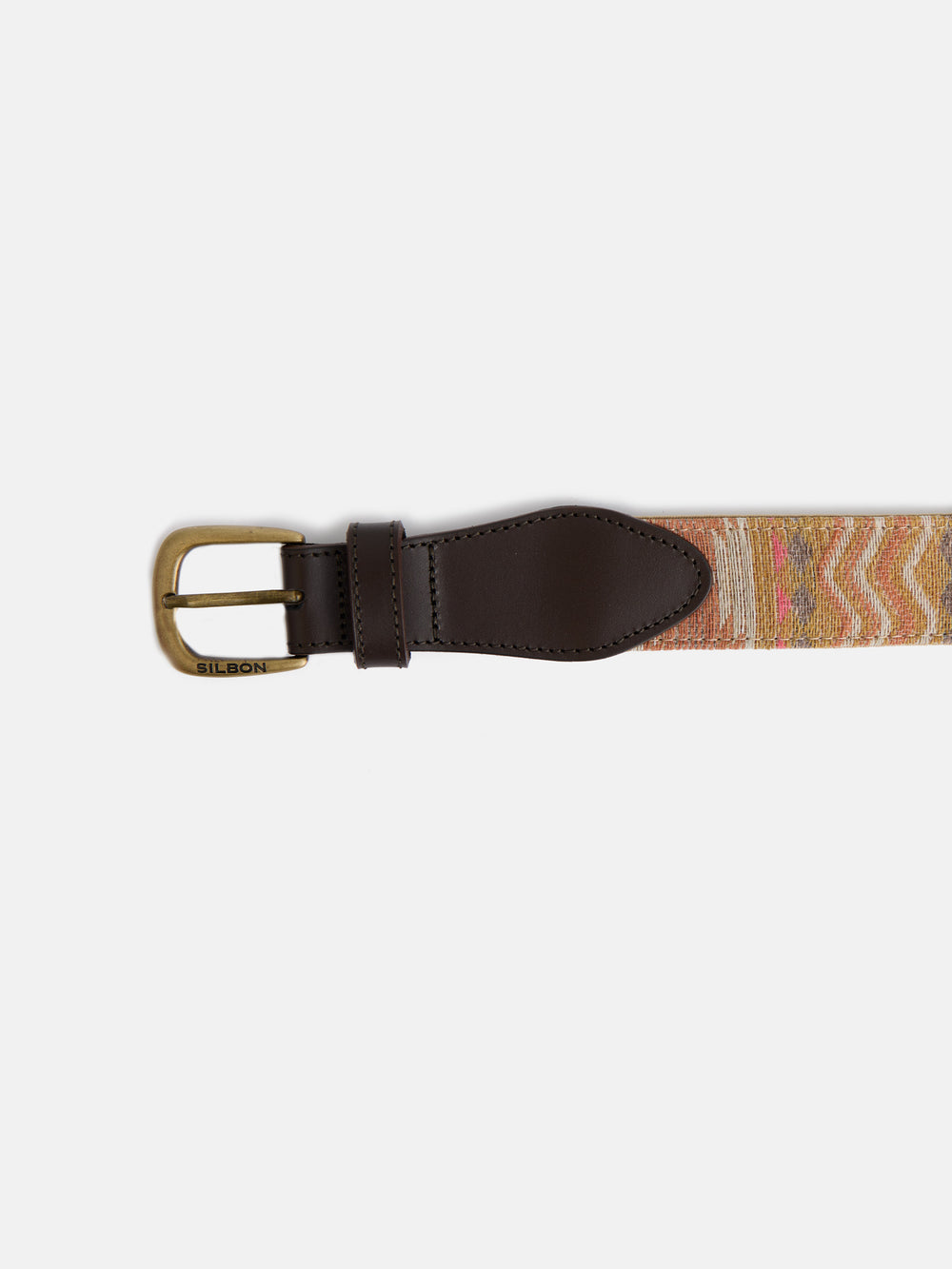 Ethnic woven leather belt