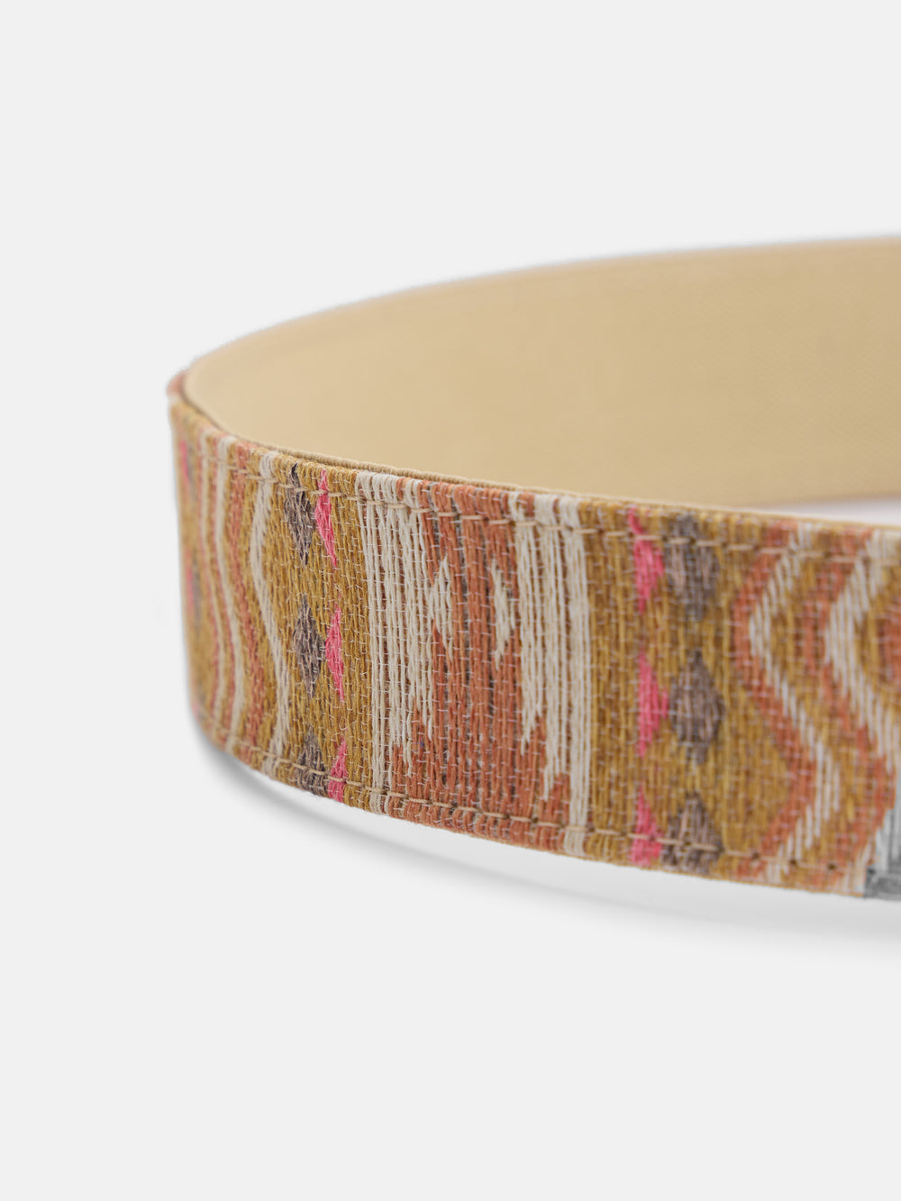 Ethnic woven leather belt