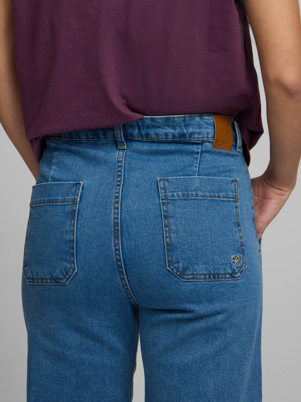 Pantalon culotte avec poches en denim