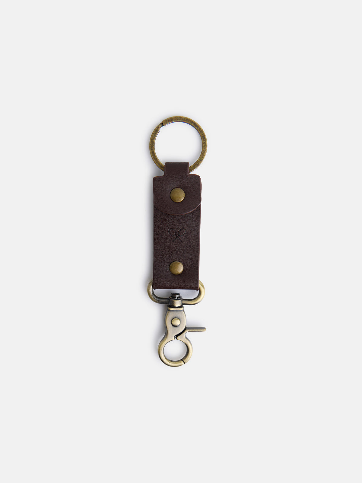Porte-clés en cuir allongé