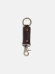 Elongated leather keychain