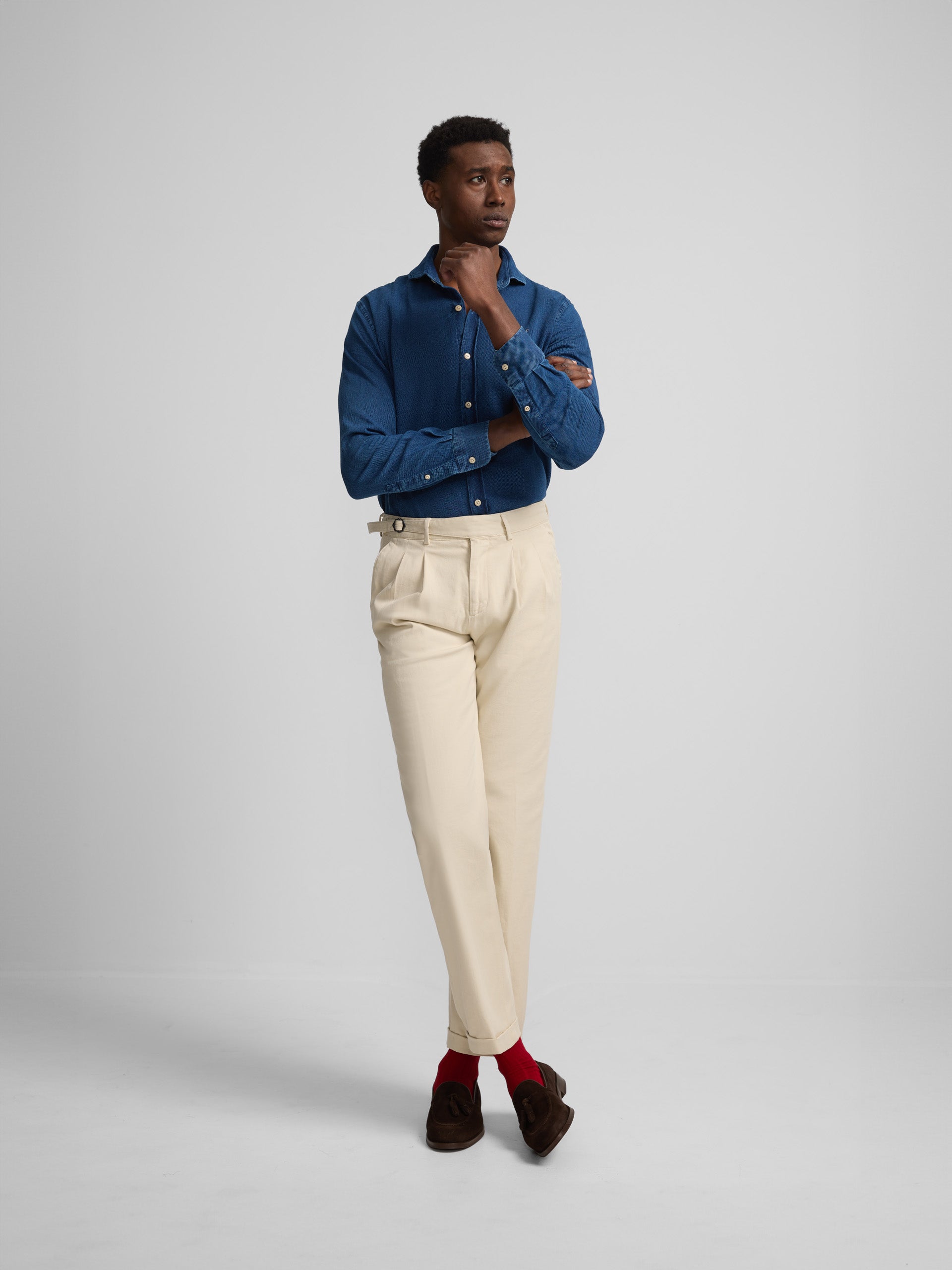 Gurkha Pantalon Blanco Ajustado Hombre Pantalón De Hombre Gurkha