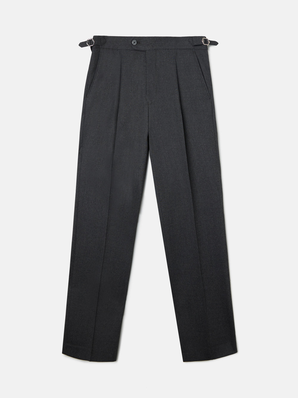 Pantalon habillé à plis gris marengo