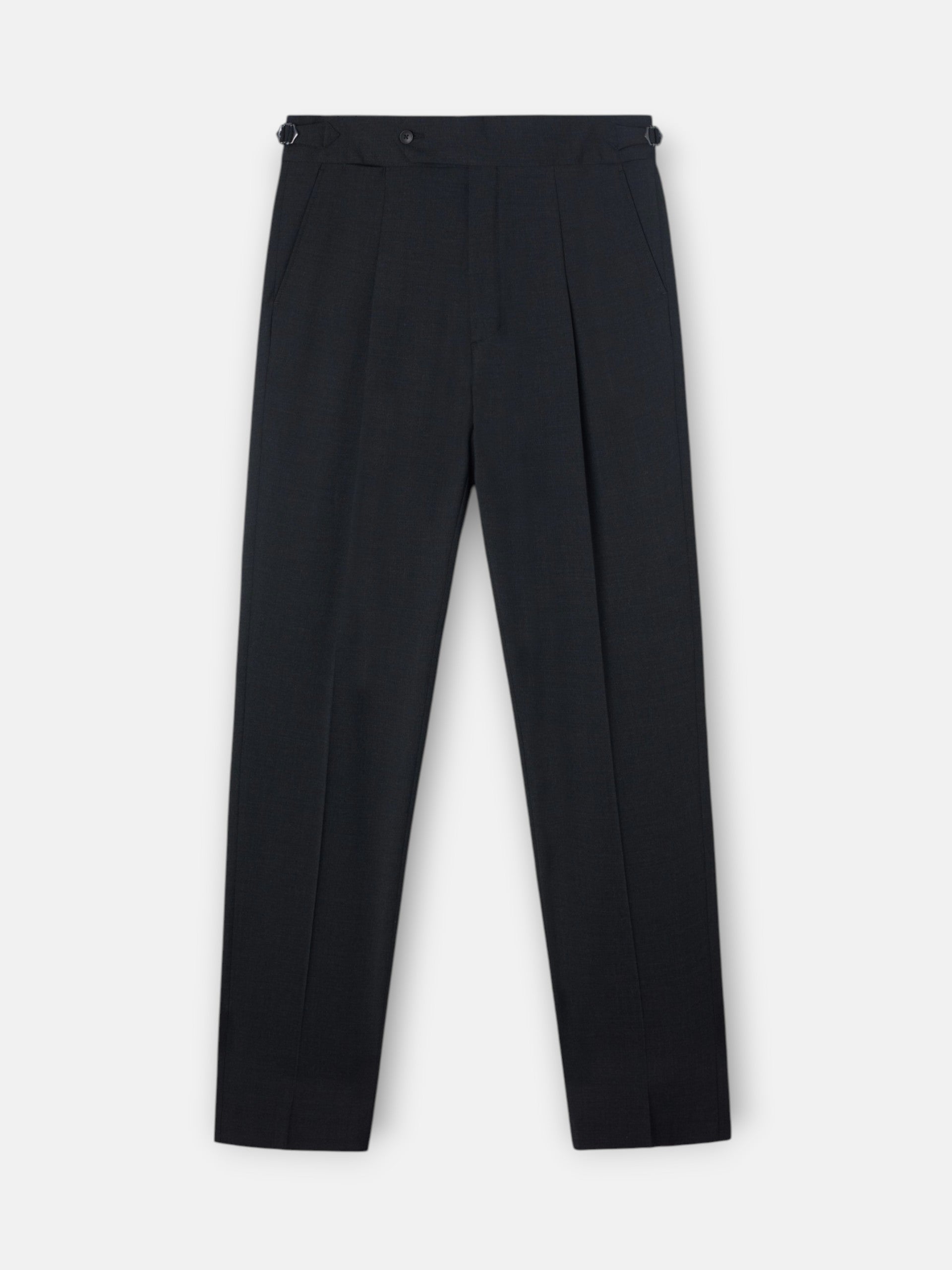 Dark grey pleated dress pants