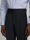 Dark grey pleated dress trousers