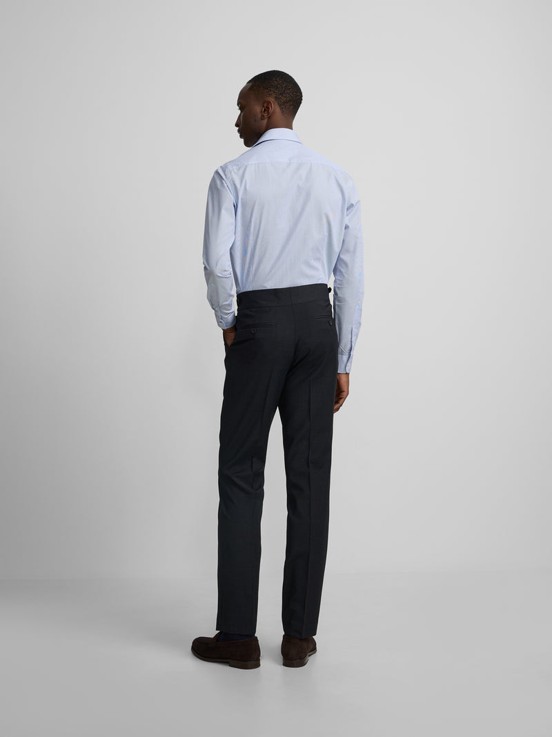 Pantalon vestir pinzas gris oscuro