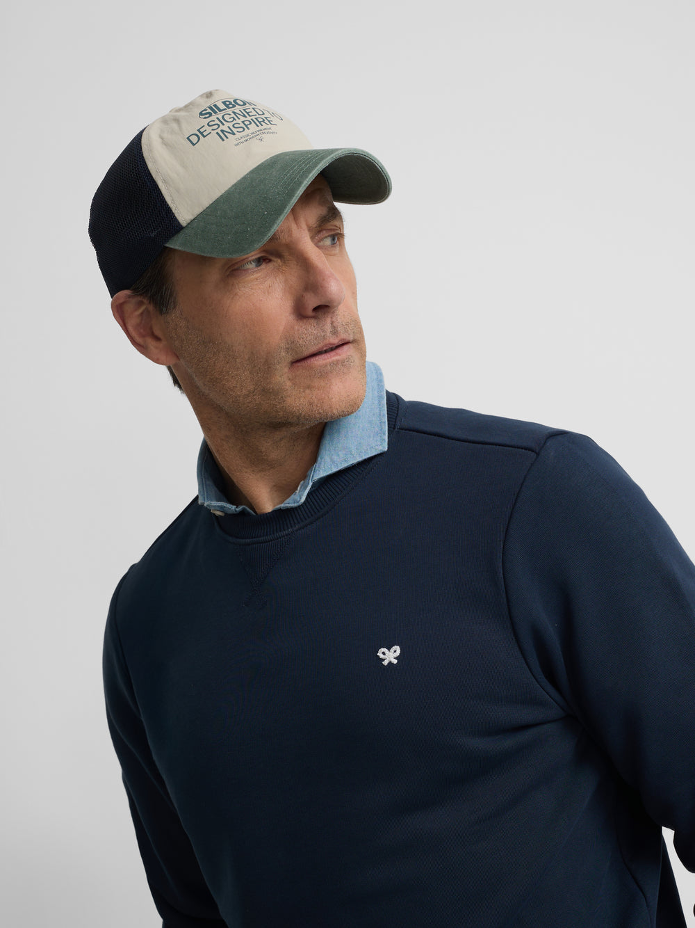 Sweatshirt minilogo azul-marinho