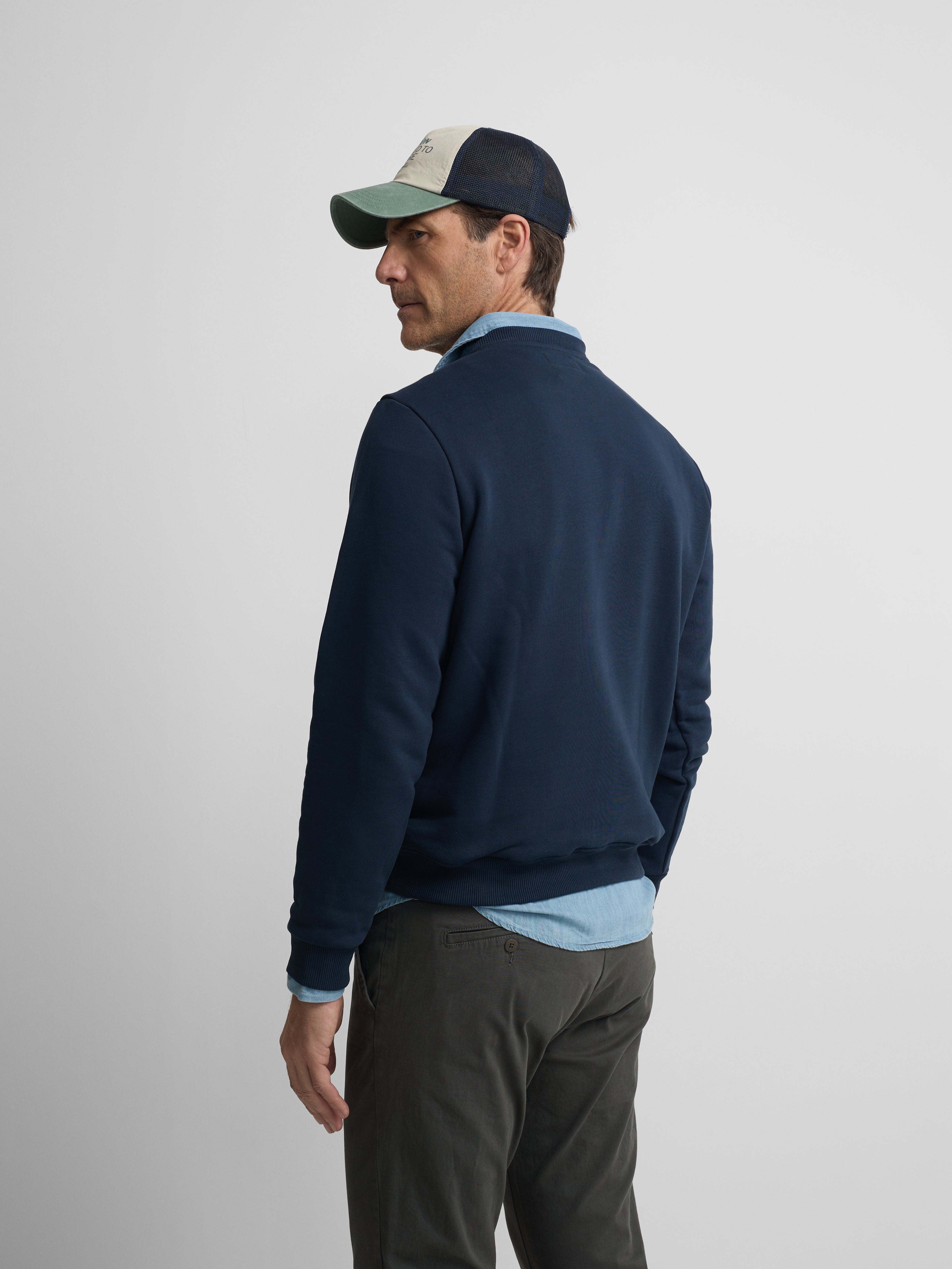 Navy blue mini logo sweatshirt