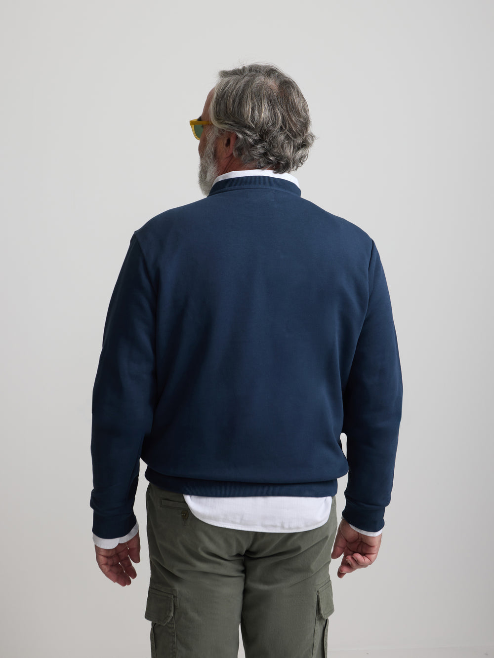 Sweat-shirt minilogo bleu marine