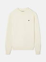 Cream minilogo sweatshirt