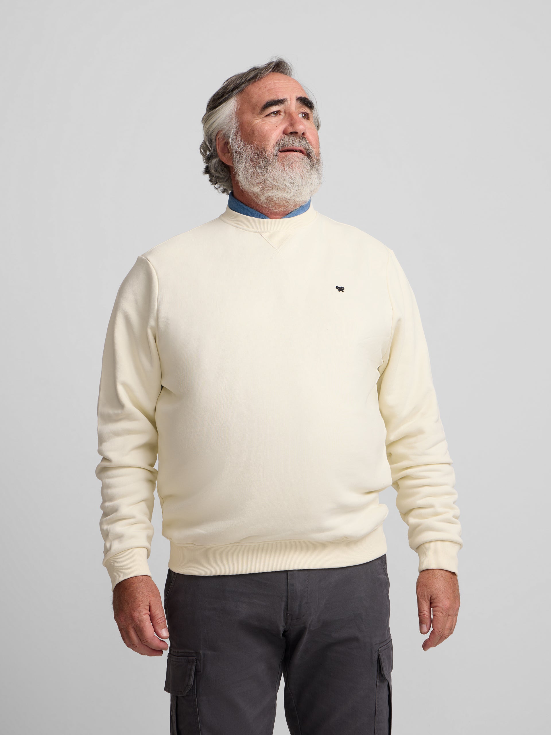 Sweatshirt minilogo creme