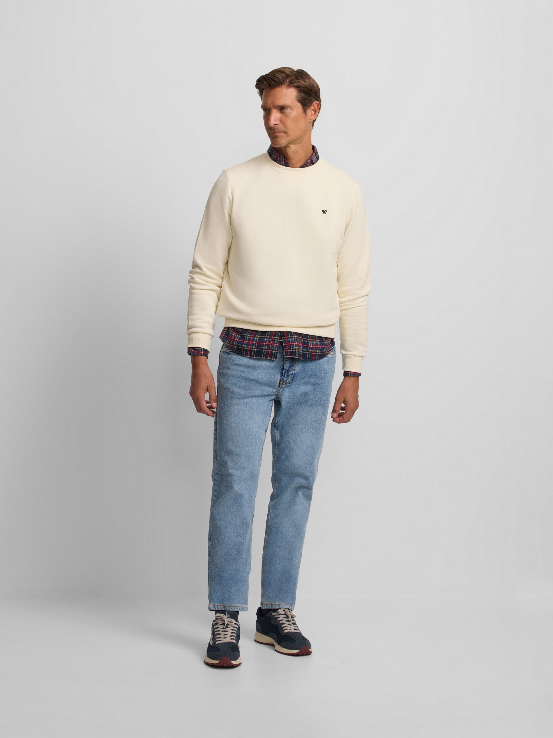 Sweatshirt minilogo creme