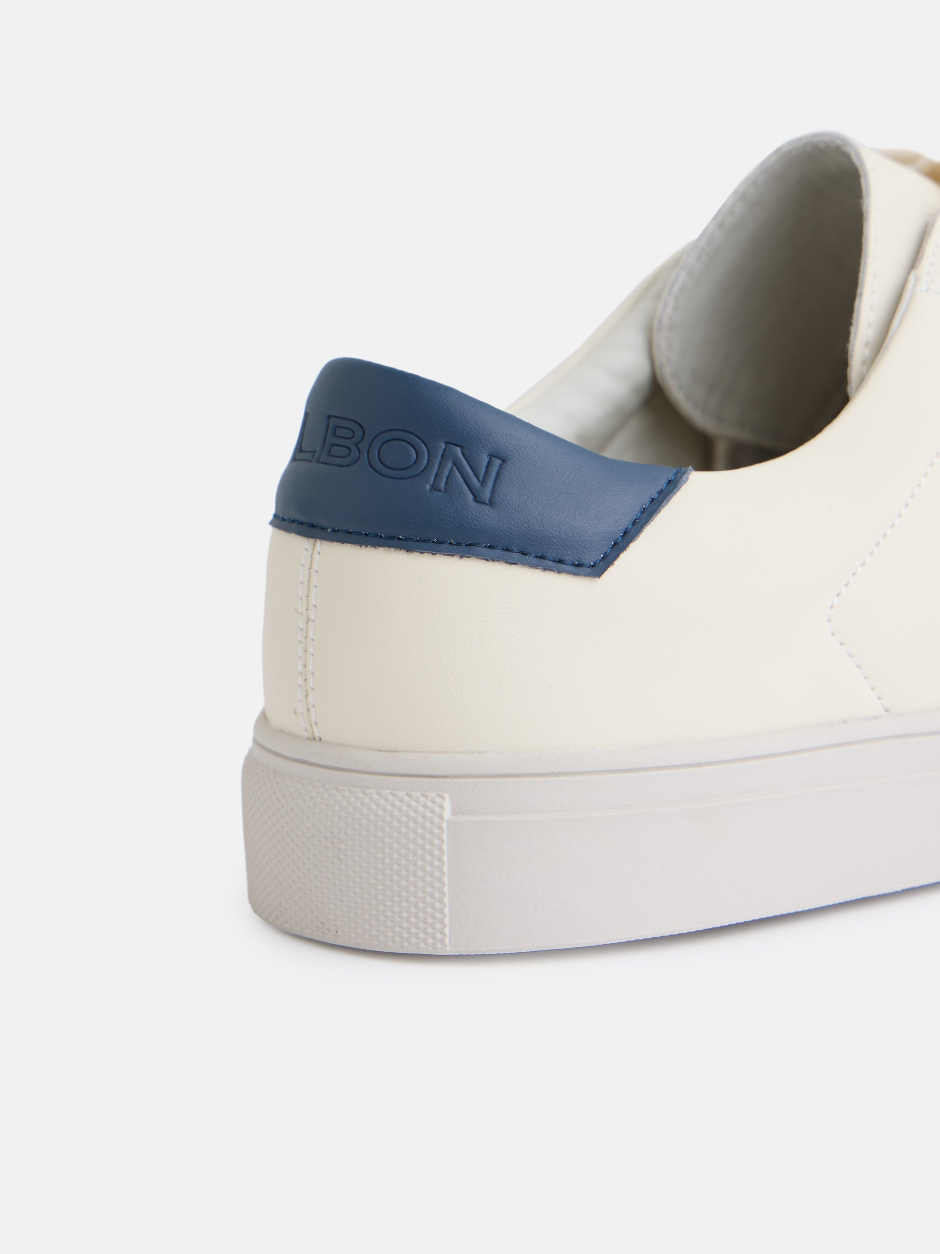 Zapatilla silbon clasica blanca azul marino