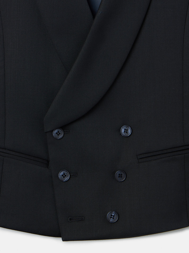 Chaleco vestir stretch cuello redondo negro