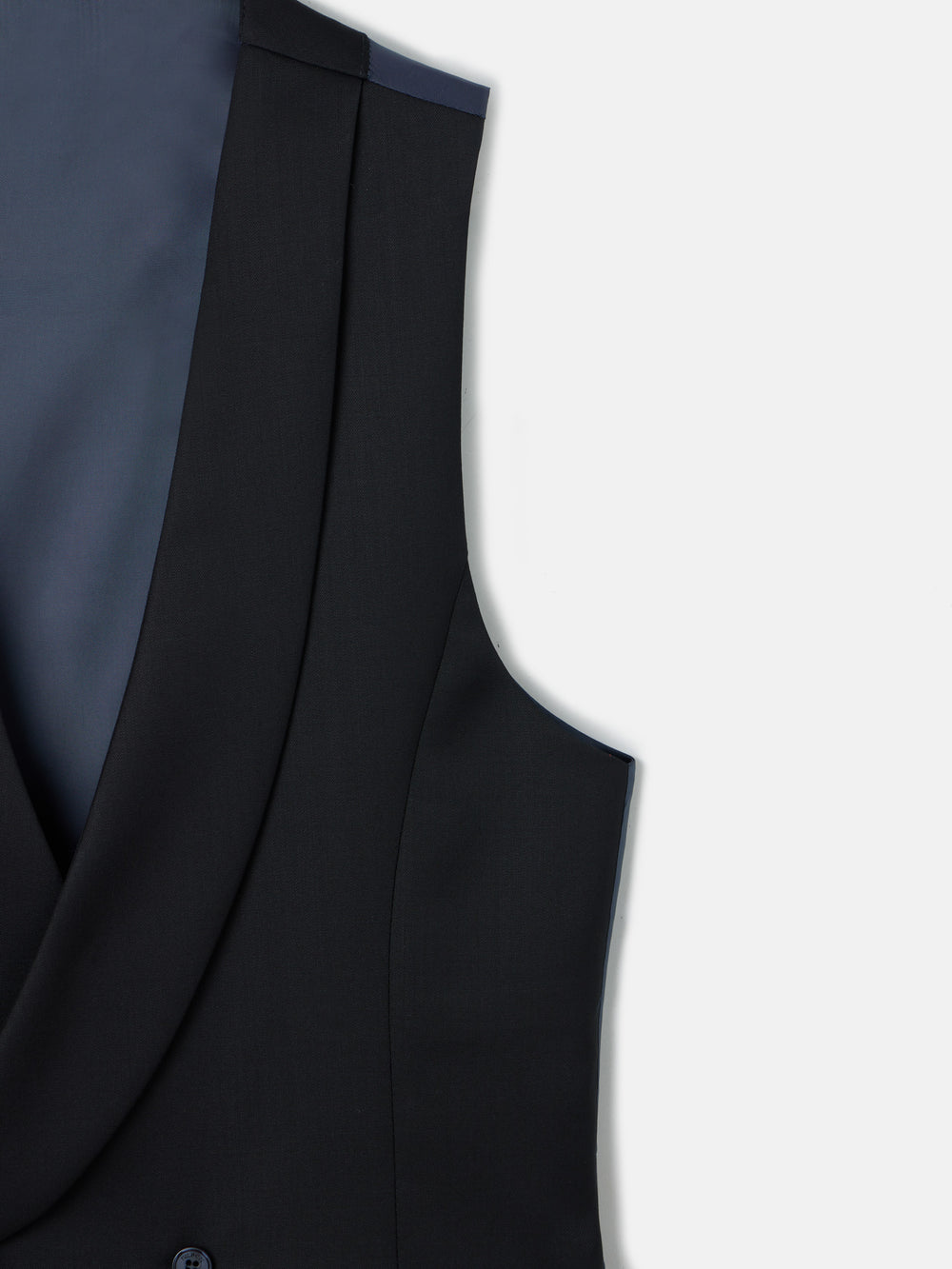 Chaleco vestir stretch cuello redondo negro