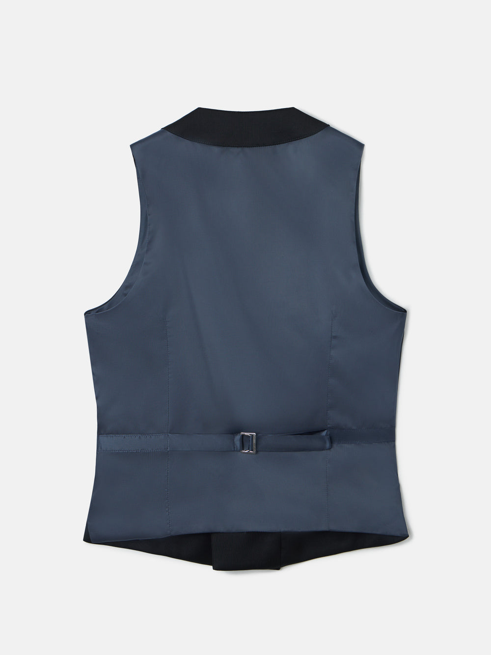 Chaleco vestir stretch cuello redondo negro