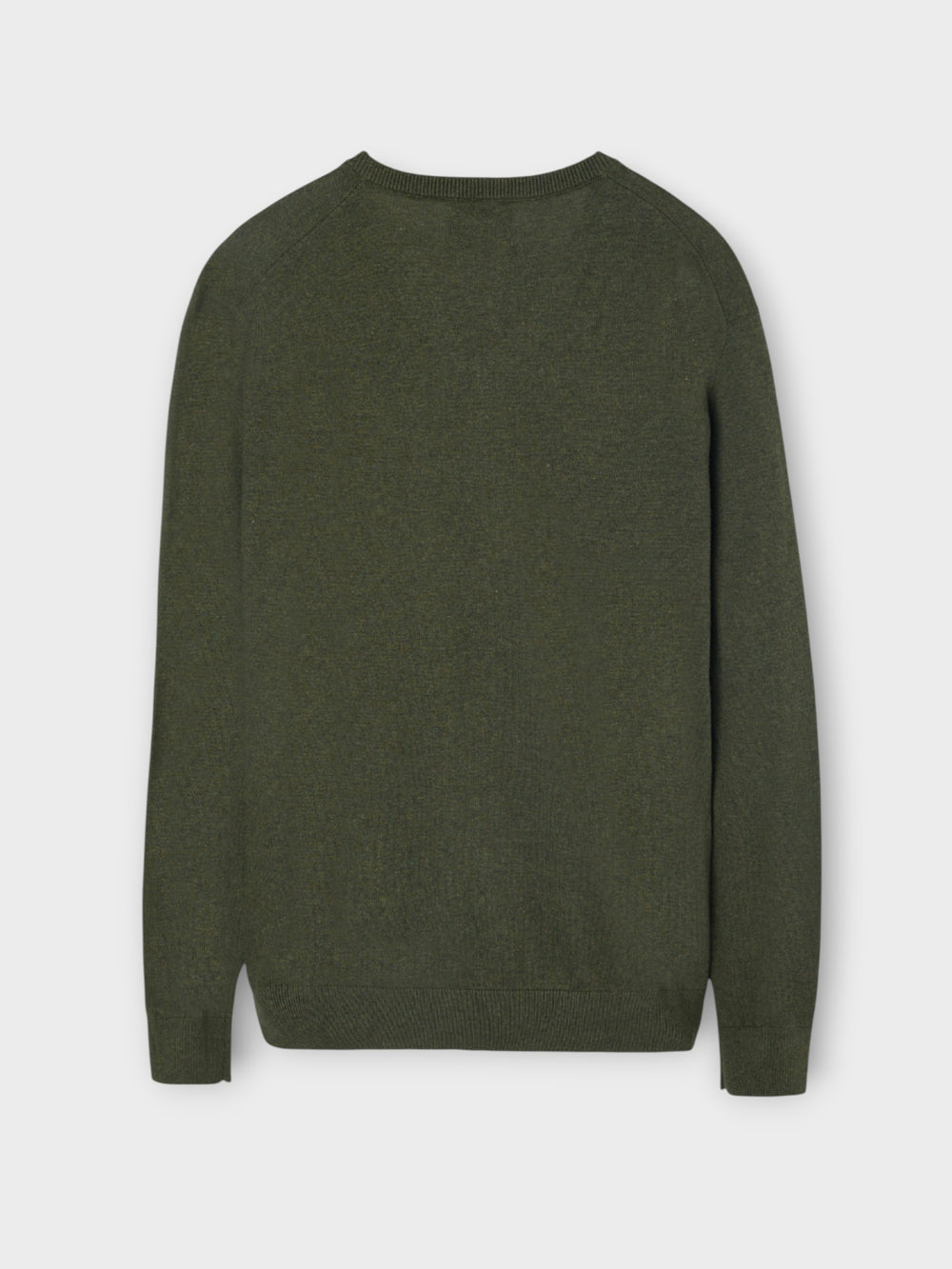 Camisola clássica de decote em bico verde