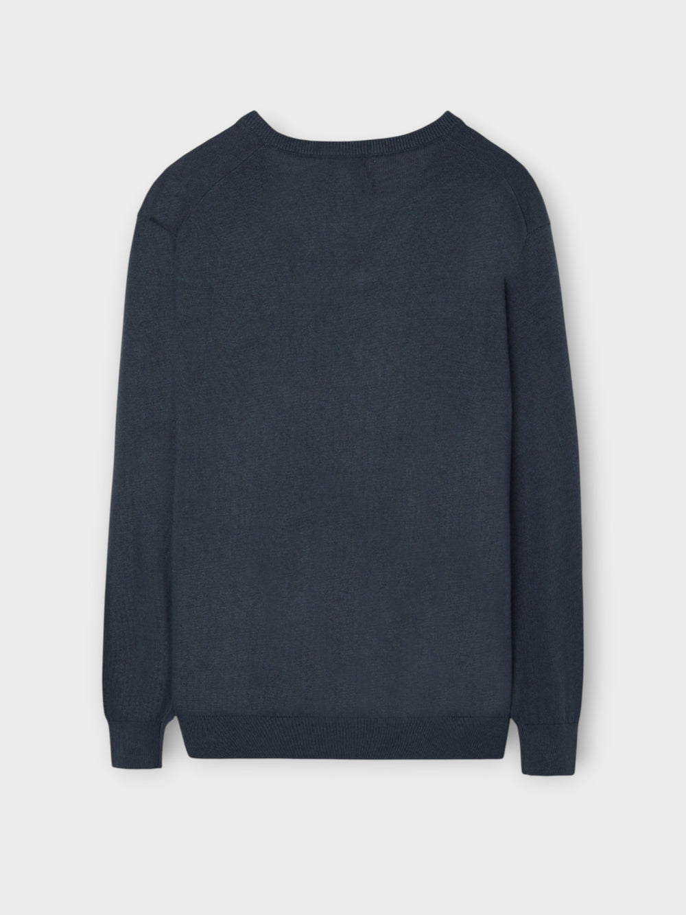 Camisola clássica de decote em bico azul cinzento