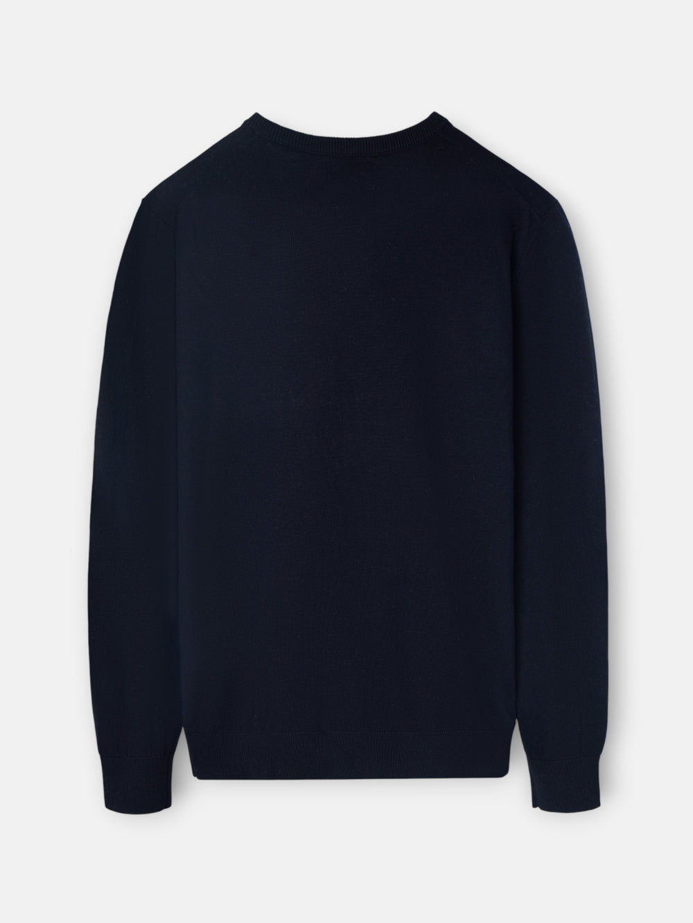 Camisola clássica de gola em bico azul-marinho