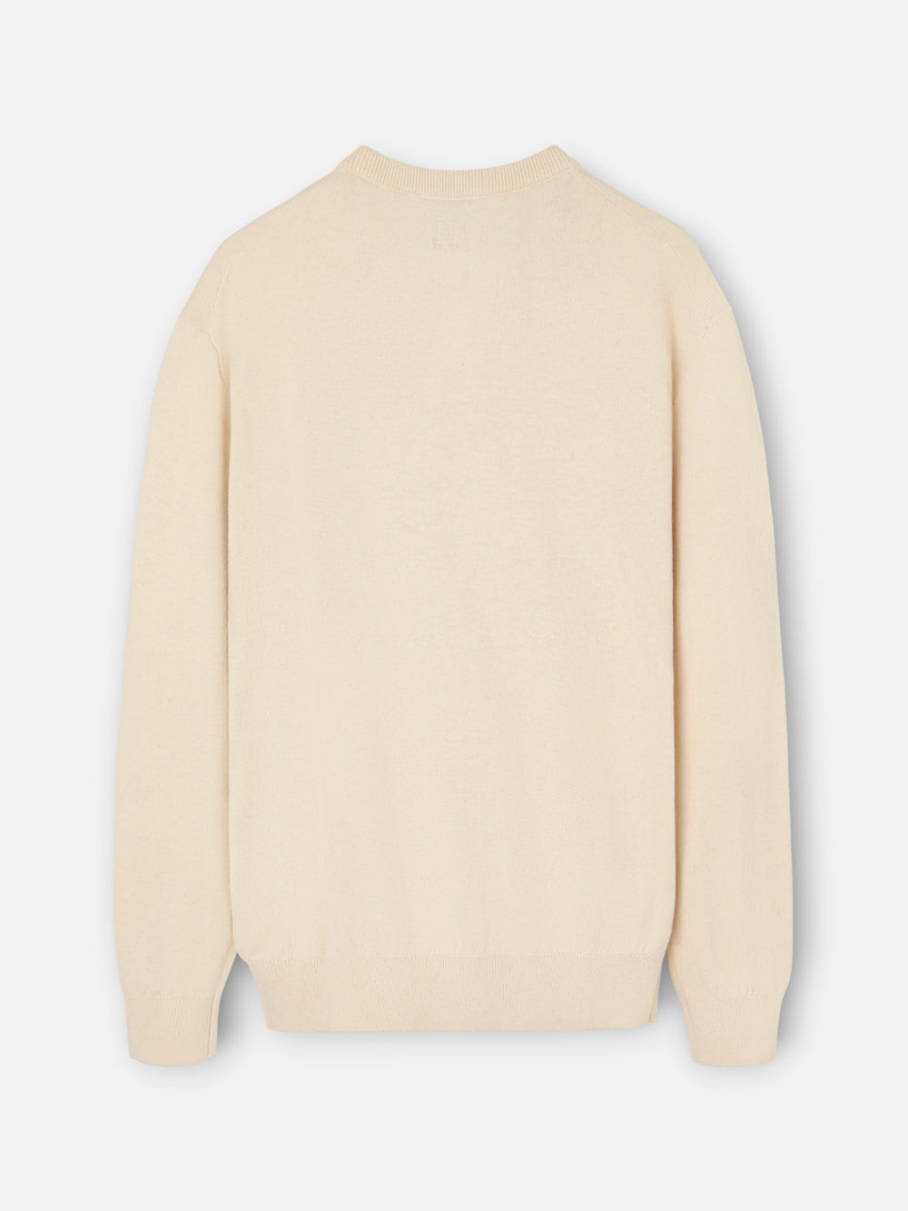 Classic light beige round neck sweater