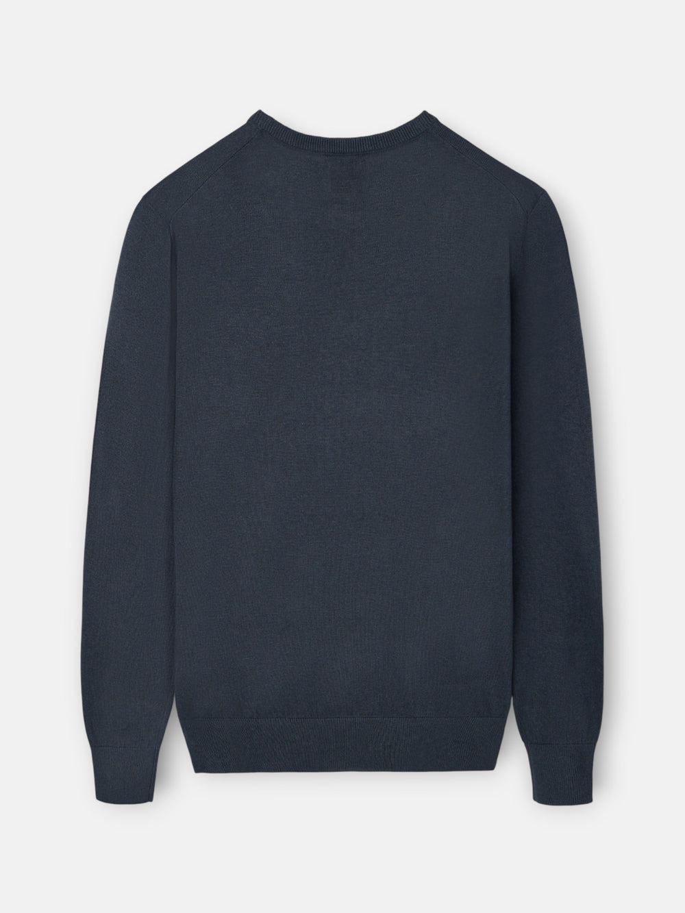 Classic blue-gray round-neck sweater