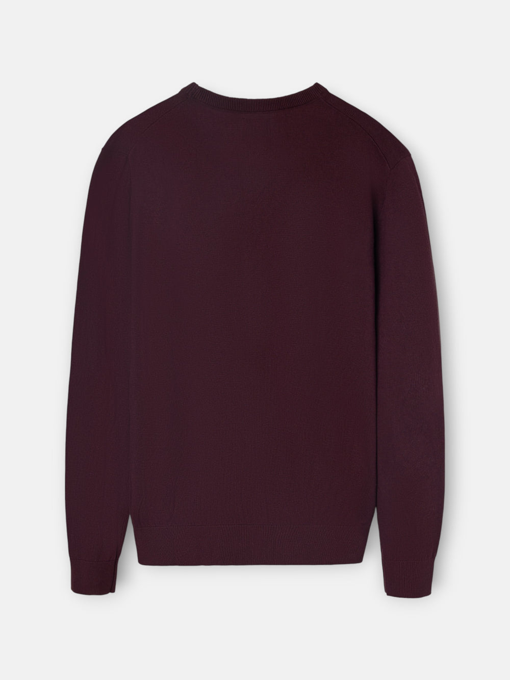 Classic dark burgundy round neck sweater