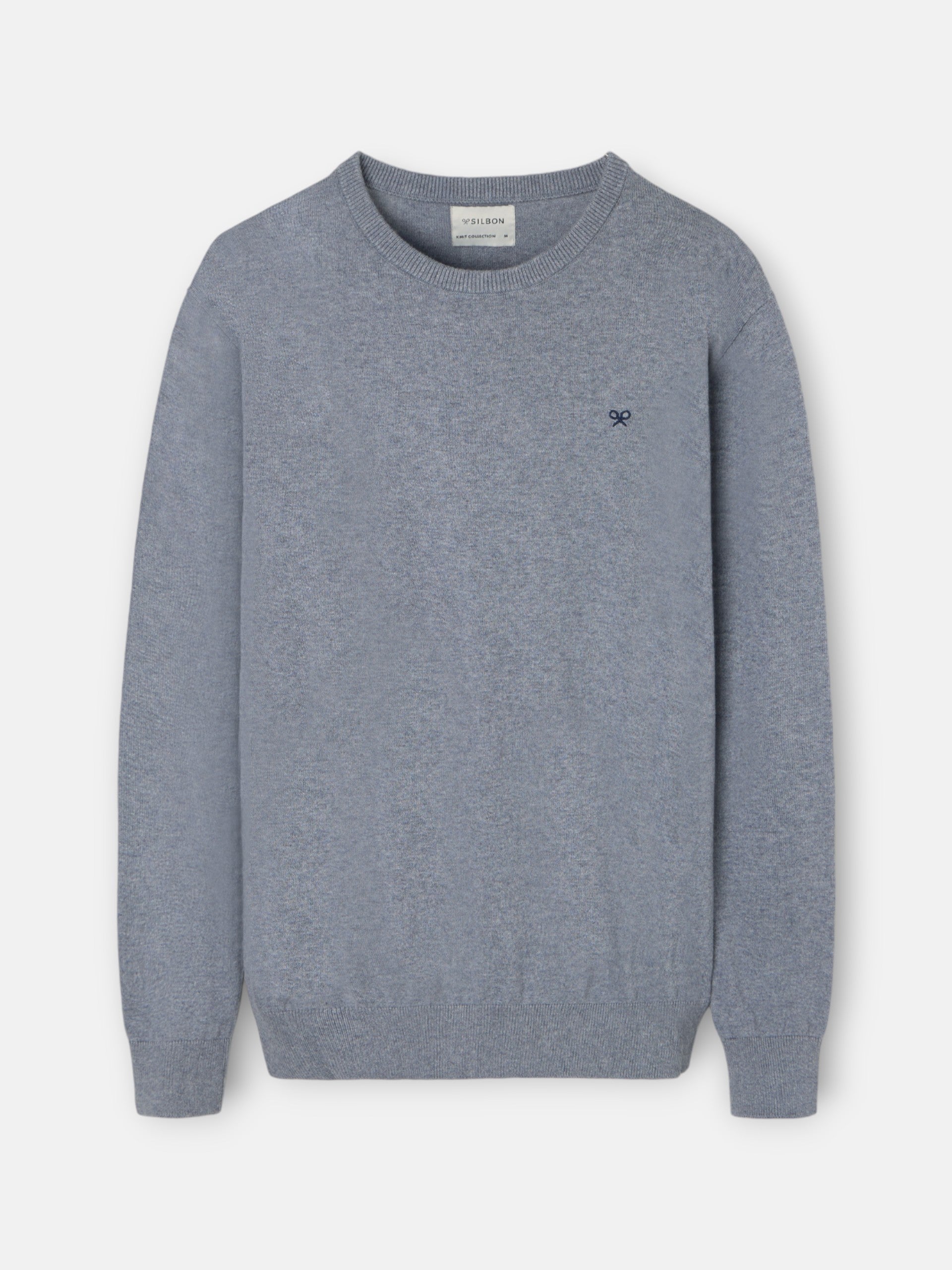 Classic grey round neck sweater