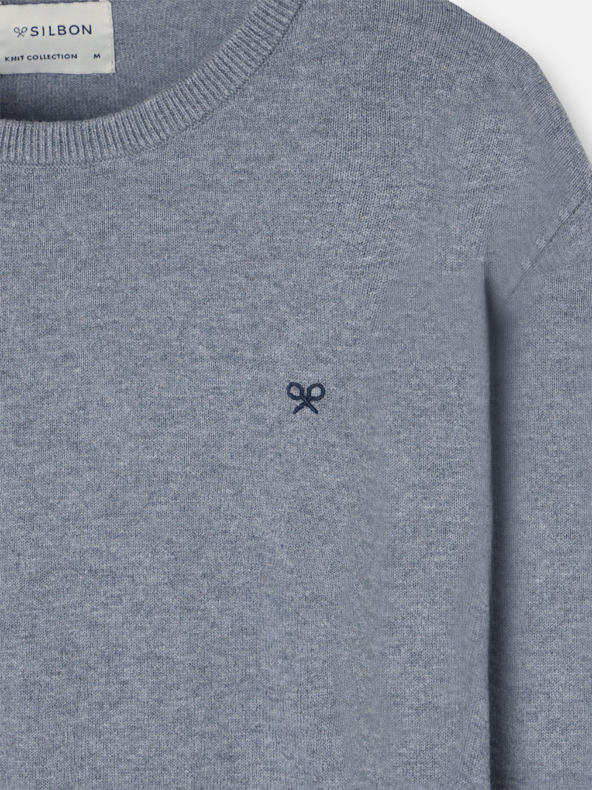 Classic grey round neck sweater