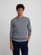 Camisola clássica de gola redonda cinzenta