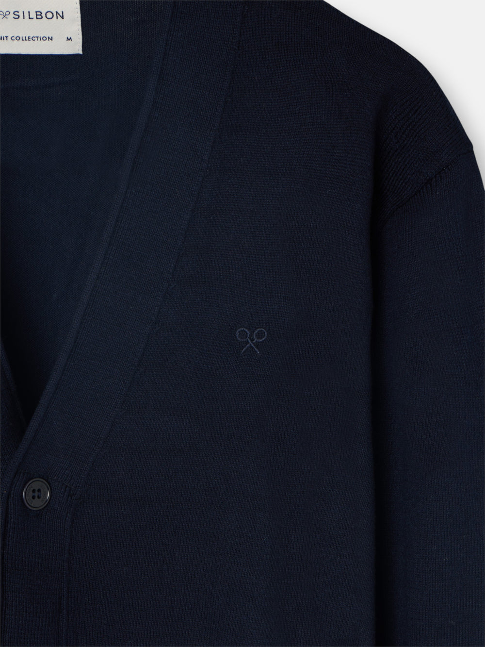 Cardigan clássico azul-marinho