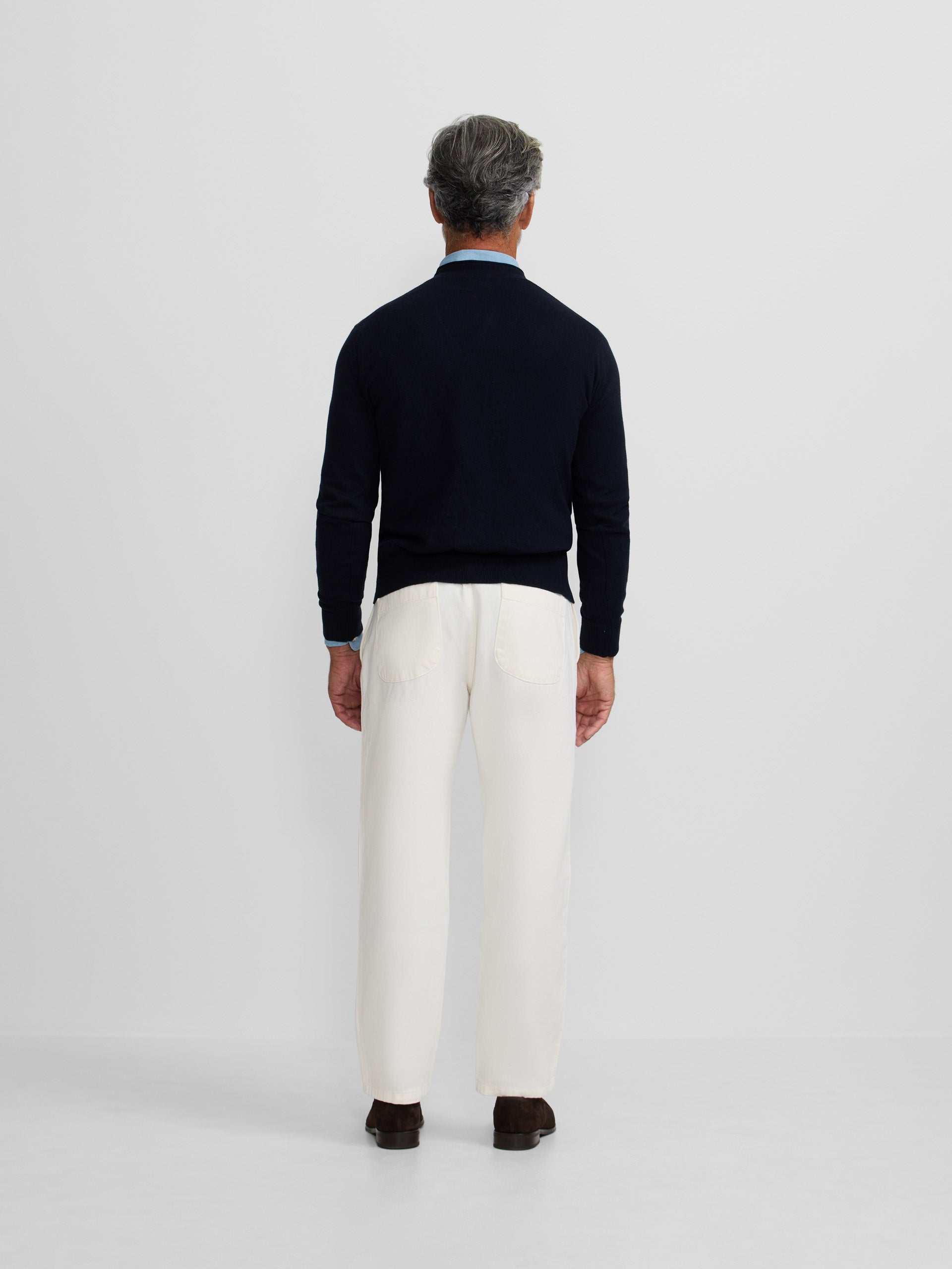 Cardigan clássico azul-marinho