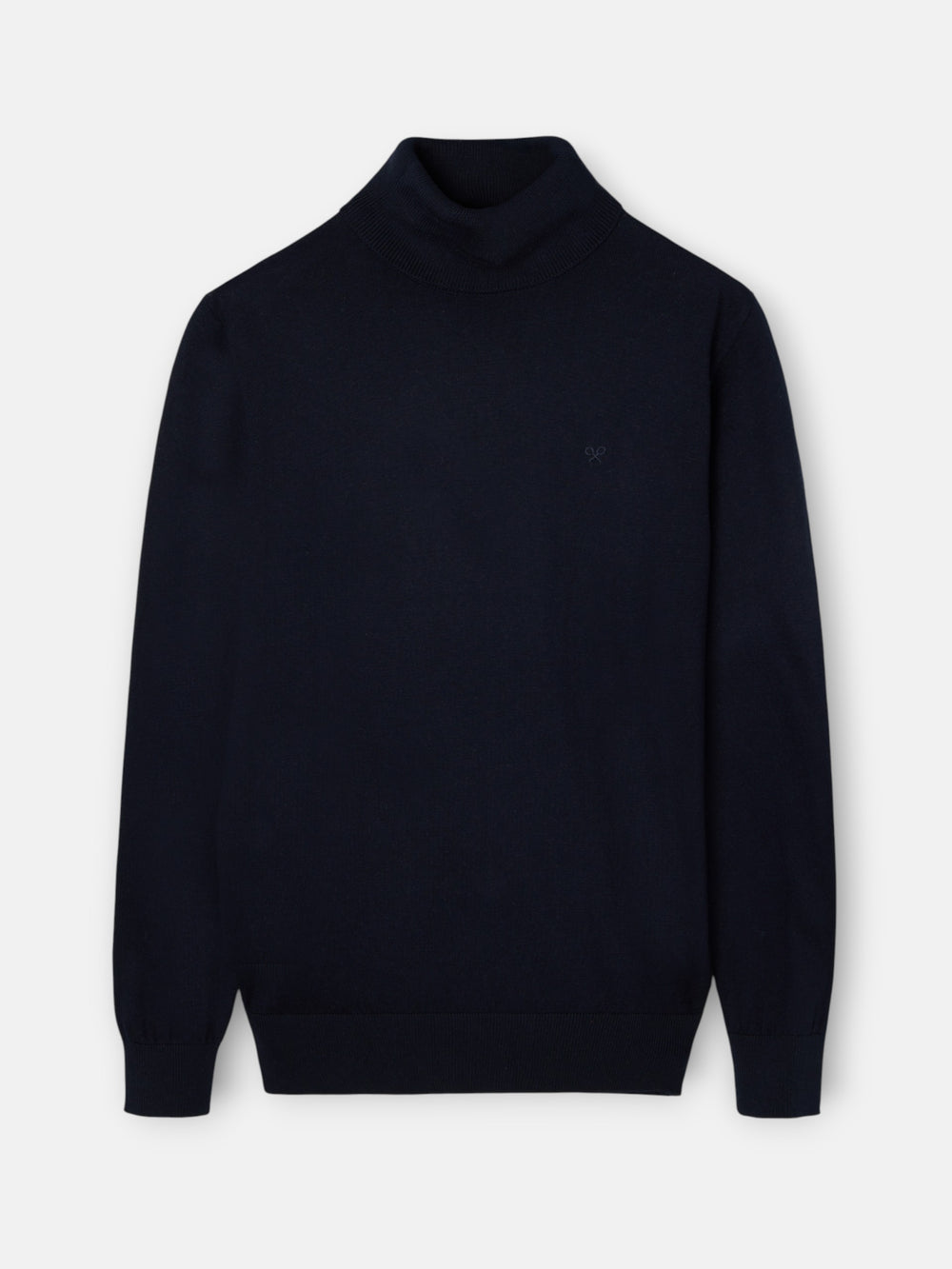 Classic navy blue turtleneck sweater