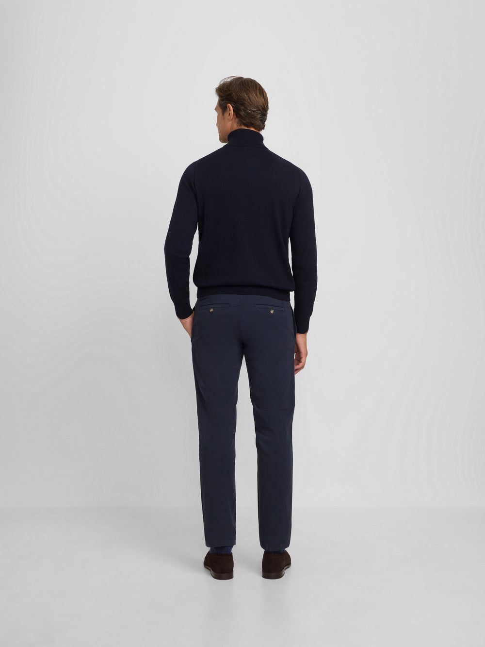 Classic navy blue turtleneck sweater