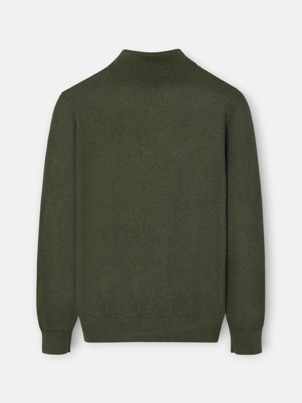 Classic green turtleneck sweater