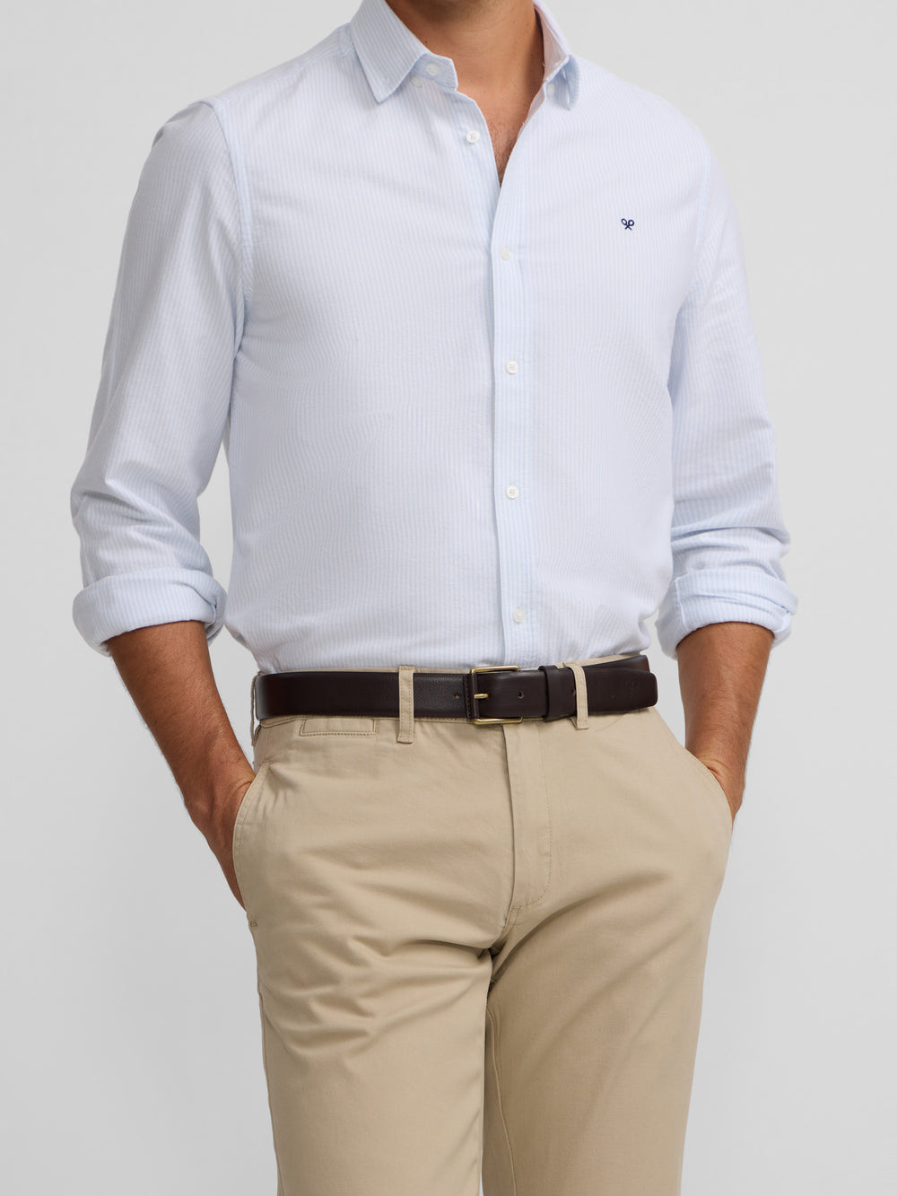 Pantalon chino casual beige