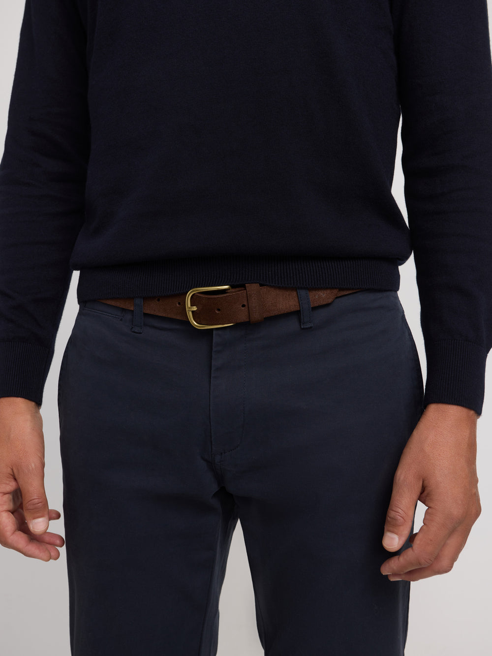 Pantalon chino casual azul marino