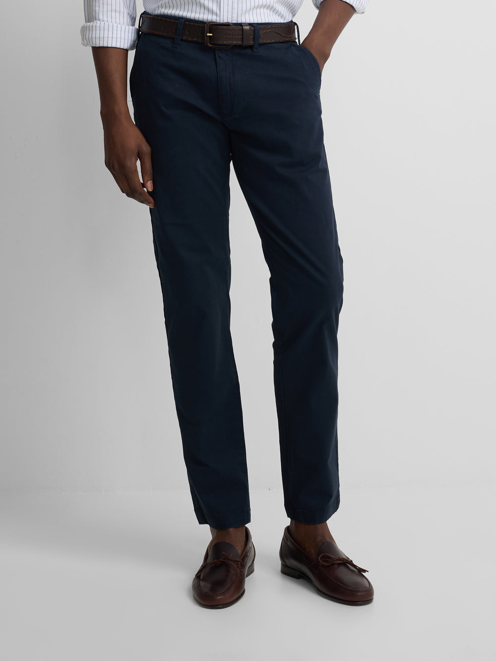 Pantalon chino casual azul marino