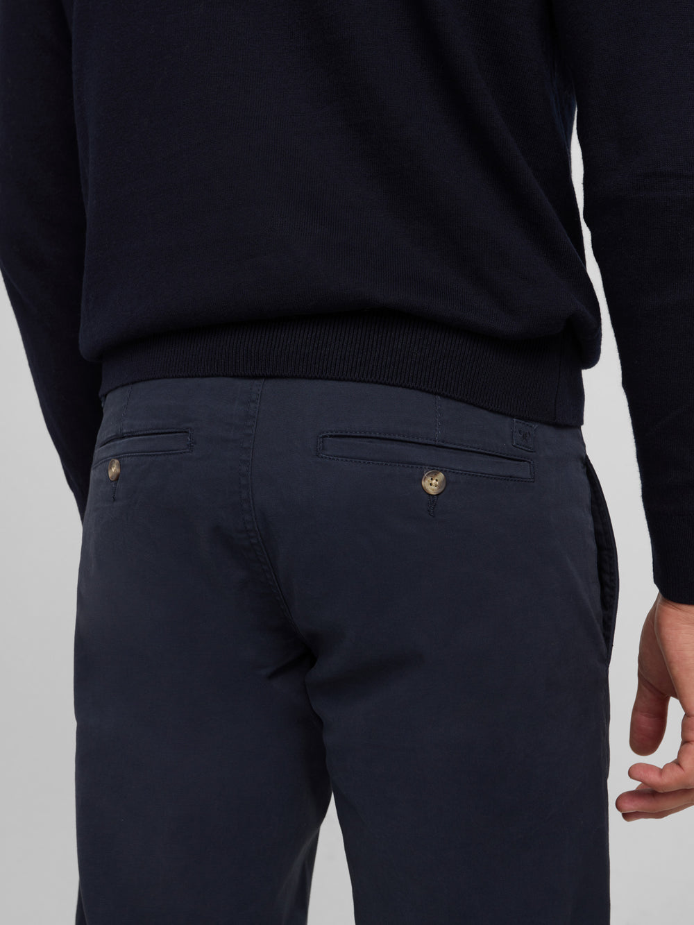 Pantalon chino casual azul marino