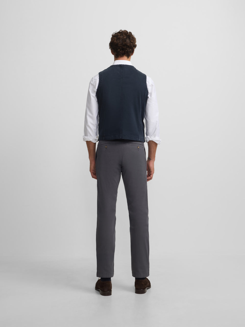 Pantalon chino casual gris oscuro