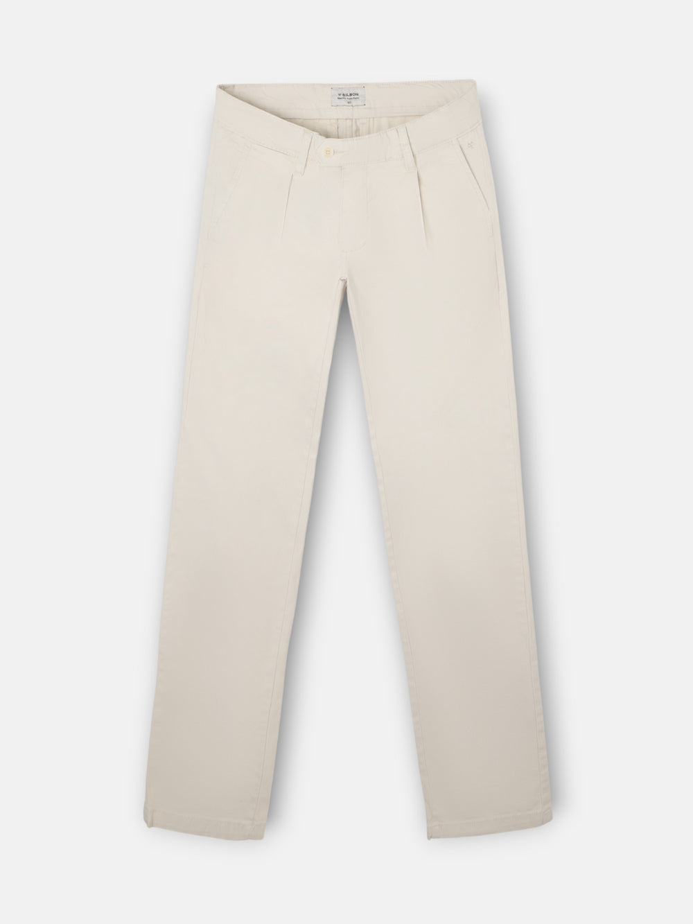 Casual chino pants with stone pleats
