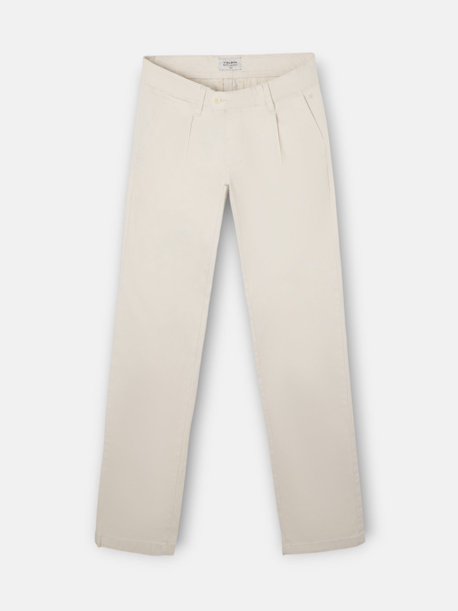 Pantalon chino casual pinzas piedra