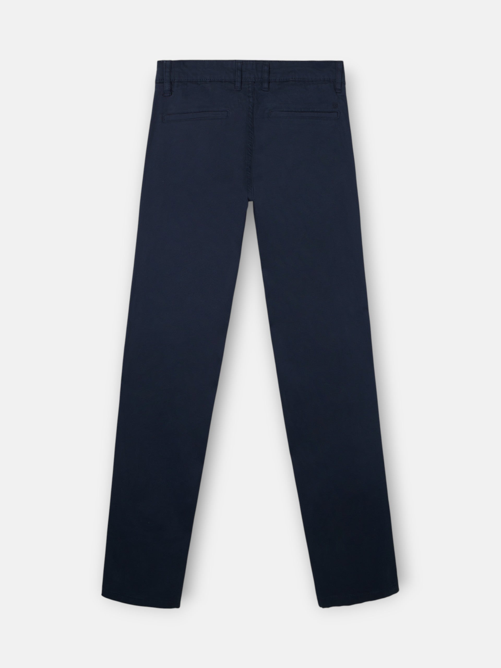 Pantalon chino décontracté à plis bleu marine