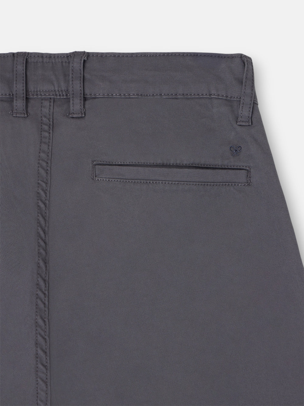 Casual dark grey pleated chino pants