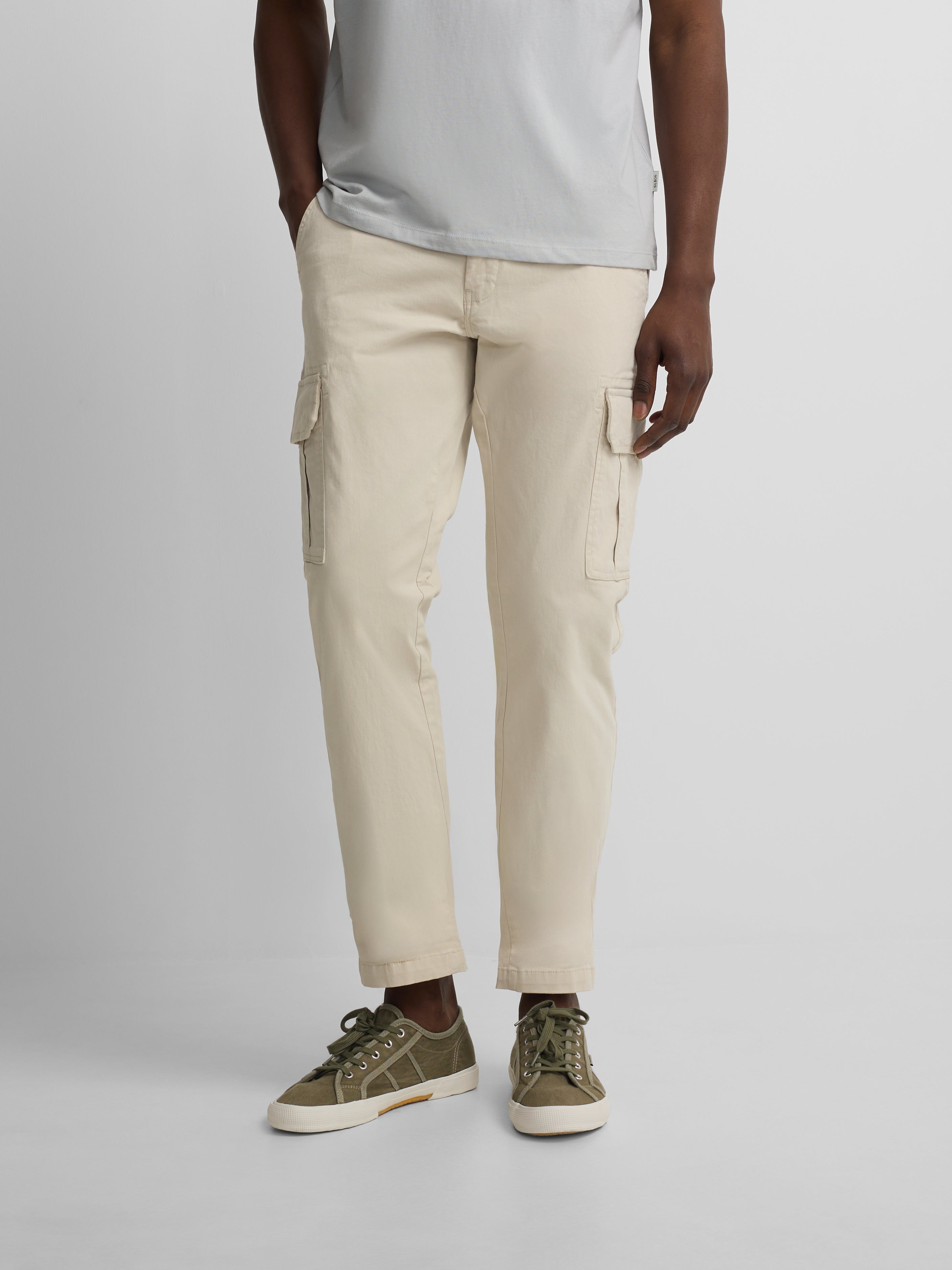 Casual stone cargo pants