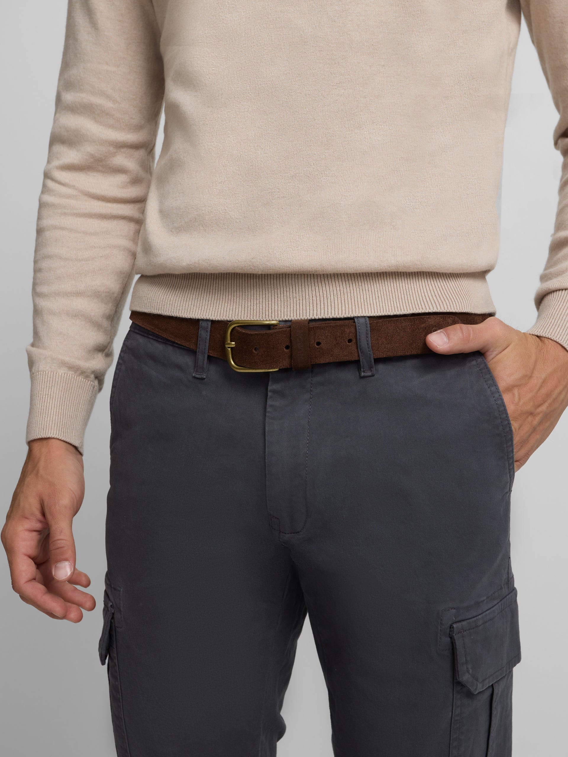 Pantalon cargo décontracté gris foncé